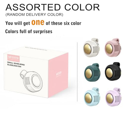 Portable Clip-On Fan, Mini USB Rechargeable 360° Rotatable Fan, 3-Speed Silent Mini Bladeless Fans