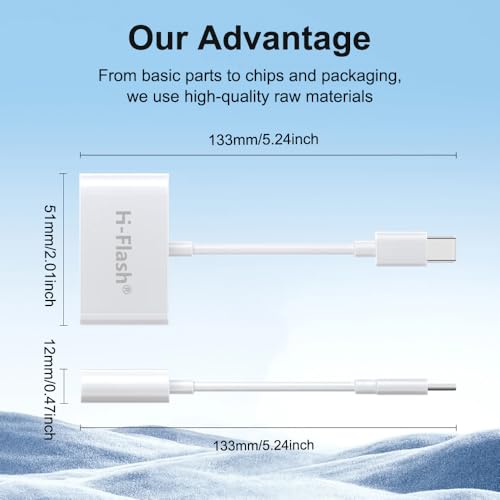3-in-1 SD Card Reader for iPad iPhone Android, USB C Memory Card Adapter, Supports USB 3.0/2.0, SD/TF Card, Plug and Play, No App Needed