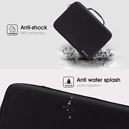Smatree Hard Laptop Shoulder Bag for 16 inch MacBook Pro M4 2024/M3 2023, 13 inch iPad Pro M5 2025/11 inch iPadPro M5 2025/13 inch iPad Air M3 2025, 15 inch Dell XPS 15 9510 (Fit US/EU/UK Power Plug)