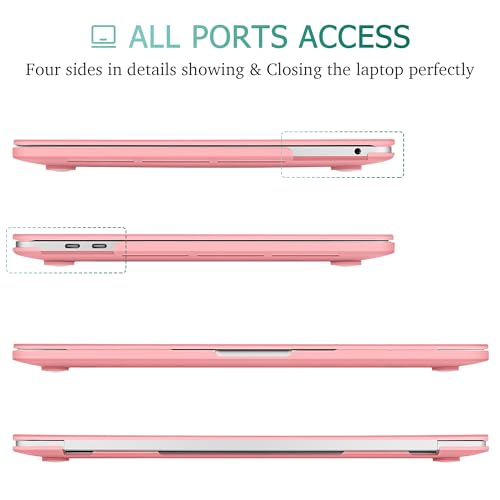 May Chen Compatible with MacBook Pro 13 inch Case 2022 2021 2020 Release Model A2338 M2 M1 A2251 A2289, Plastic Hard Shell Case Keyboard Cover for MacBook Pro 13 Touch Bar Fits Touch ID, Matte Pink - color: Pink