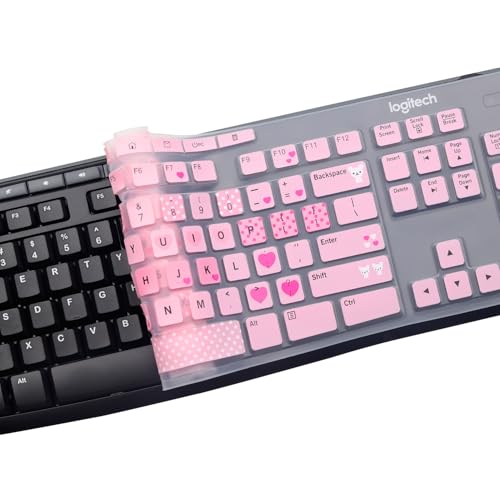 Keyboard Cover for Logitech MK295 MK275 MK270 Wireless Keyboard, Logitech K200 K260 K270 MK200 MK260 K270 K275 K295 Keyboard Skin Protector-Lovly - color: Lovly