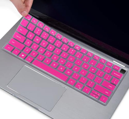 Keyboard Cover Skin for Dell Latitude 3440 5440 5430 5431 5420 14", 14" 7440 7430 7420 7410, Dell Latitude 14" 9420 9430, 15.6" 9520 9510 7520 Keyboard Protector, Hot Pink - color: Hot Pink