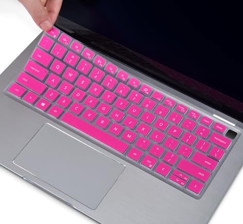 Keyboard Cover Skin for Dell Latitude 3440 5440 5430 5431 5420 14", 14" 7440 7430 7420 7410, Dell Latitude 14" 9420 9430, 15.6" 9520 9510 7520 Keyboard Protector, Hot Pink - color: Hot Pink