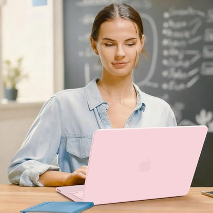 G JGOO Compatible with MacBook Neo Case 13 inch 2026 Release Model A3404 with A18 Pro Chip, Matte Protective Laptop Plastic Hard Shell Case with Keyboard Cover & Screen Protector, Baby Pink - color: Baby Pink