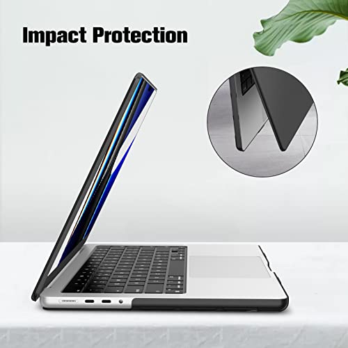 Fintie Hard Shell Case for MacBook Pro 14 Inch, Frost Black | A3434 A3112 A3185 A3401 A2992 A2918 A2779 A2442 A3426 A3427, 2021-2026, M5/M4/M3/M2/M1 - color: Frost Black, size: Pro 14 Inch