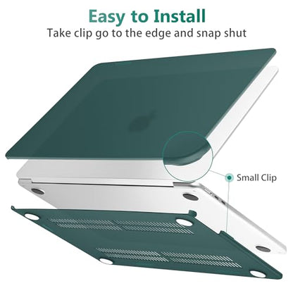 May Chen Case for MacBook Air 13/13.6-inch (M5/M4/M3/M2, 2022-2026 Models A3449 A3240 A3113 A2681), Lightweight | Closes Seamlessly | Ideal for Work Hard Shell Case, Dark Cyan - color: Dark Cyan