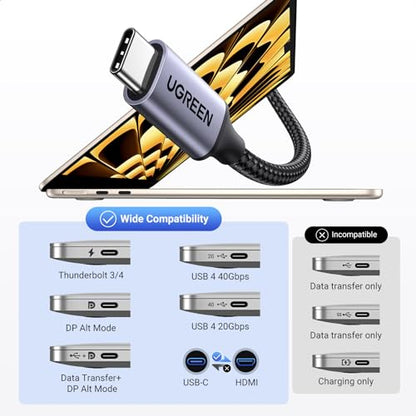 UGREEN Unidirectional USB C to HDMI 2.0 Cable 4K@60Hz 6.6FT | Thunderbolt 4/3, Home and Office, Compatible with iPhone 17 Pro Max, MacBook Pro Air iPad Pro, XPS, Galaxy S26, Steam Deck - size: 6.6FT