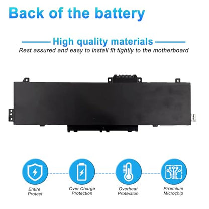 41.04Wh AE03XL N21969-005 Laptop Battery for HP 240 250 G10 14-EP 15 A11U A11UD GF66 11UD GF76 11UE Pulse 240 G10 84K99PA 834B4PA 834B2PA 85A19EA 836J6PA 84L00PA Series N2095-AC1 N20951-CC1 HSTNN-WB0D - size: 7.87*3.74*0.27inch AE03XL