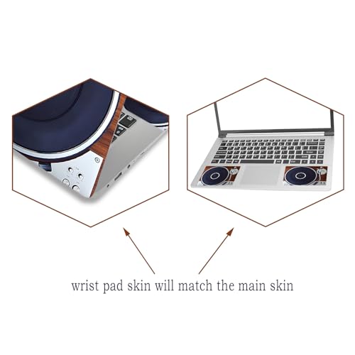 Laptop Decal Sticker Skin Cover, 12" 13.1" 13.3" 14" 15" 15.4" 15.6" Laptop | Netbook Vinyl Skin Sticker Cover Art Notebook Protector ( 2 Wrist Pad Included), Removable Reusable, Retro Music Player - color: Retro Music Player