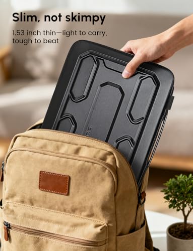 DOMISO 13.3 inch Laptop Sleeve Shoulder Bag Shockproof Waterproof Computer Bag EVA Protective Carrying Case Handbag for 13-13.3" Notebooks/13 MacBook Air/Pro Retina/Dell XPS 13/Samsung/HP, Black - size: 13.3 inch