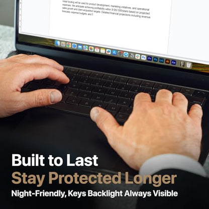 Tinted Premium MacBook Pro 14"/16" Keyboard Cover 2026-2023 M5-M1 Pro/Max - MacBook Air 13"/15" Keyboard Cover - A3240 A3241 A3401 A3403 A3114 A3113 - US Layout TPU, Tinted - color: Tinted