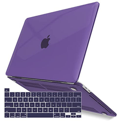 IBENZER Compatible with MacBook Pro 13 Inch Case M2 M1 2026 2025 2024 2023 2022 A2338 A2289 A2251 A2159 A1989 A1706 A1708, Hard Shell Case & Keyboard Cover for Mac Pro 13, Crystal Purple,T13CYPU+1 - color: Crystal Purple