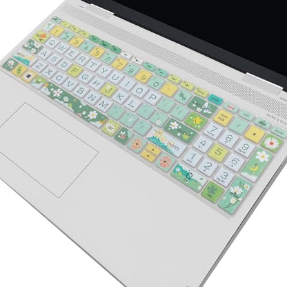 Keyboard Cover for HP Envy x360 15m-bp/bq /2020 2019 HP Pavilion 15/ HP Pavilion x360 15.6” Series/HP Envy 17 17.3" Series/HP Laptop 15t 17t 17-ca0011nr 17-by0040nr, Spring Flowers - color: Spring Flowers