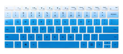 Silicone Keyboard Protective Skin Cover Compatible with 2019 Microsoft Surface Pro 7, 2016-2018 Surface Pro 4 / Pro 5 / Pro 6 (Blue Ombre) - color: Blue Ombre, size: Compatible with Surface Pro 4 5 6 7