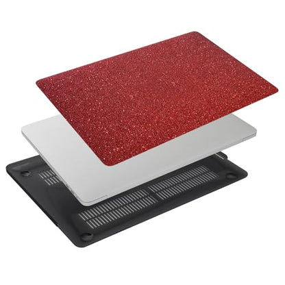 Hard Case Compatible with Old Version MacBook Pro 13 inch Case 2012 2011 2010 2009 2008 Release A1278 with CD-ROM, Leather Laptop Protective Hard Shell & Keyboard Cover, Glitter Red - color: Glitter Red, size: A1278(Pro 13" w/CD-ROM 2008-2012)
