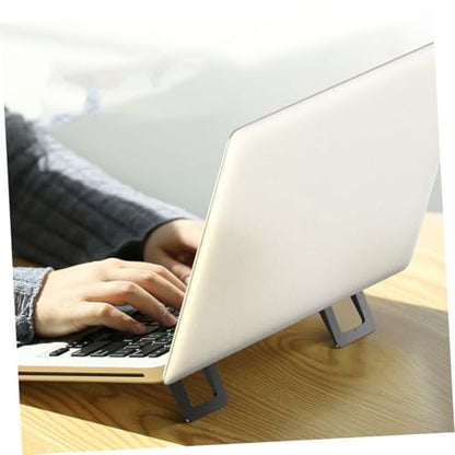 Alipis 2pcs Foldable Mini Laptop Stand Holder Portable Vertical Bracket for Notebook Desktop Use Travel Work Home Black