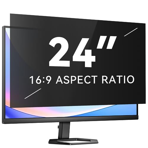 24 Inch Privacy Screen for 16:9 Widescreen Monitor, Eye Protection Anti Glare Blue Light Computer Monitor Privacy Filter - size: 1pack 24 inch