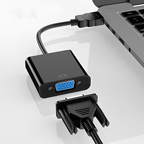 HDMI to VGA Adapter, HDMI-VGA 1080P Converter with 3.5mm Audio Jack and USB Power Supply for HDMI Laptop, PC, PS4, Blue Ray Player, Raspberry Pi, Xbox to VGA Monitor, Projector and More