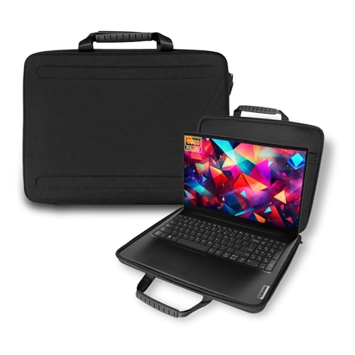 Hrad Shell 15.6inch HP Laptop Case Compatible for HP 15.6" Portable Computer Bag,Acer Aspire 5 Slim Notebook, EVA Protective Carrying Case Sleeve for 15.6" Lenovo IdeaPad,Black