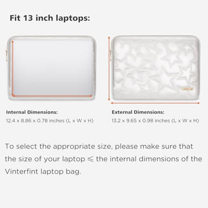 13 inch Laptop Sleeve Case for 13" MacBook Air M5 / M4, 13" MacBook Neo/Pro, 13" Latitude 5350/7320/7350, 13.4" XPS 13, 13" ThinkPad X13 Gen / L13 Gen 5, HP Laptop Bag Cover, Off-White - color: Off-white, size: 13 inch / Macbook 13