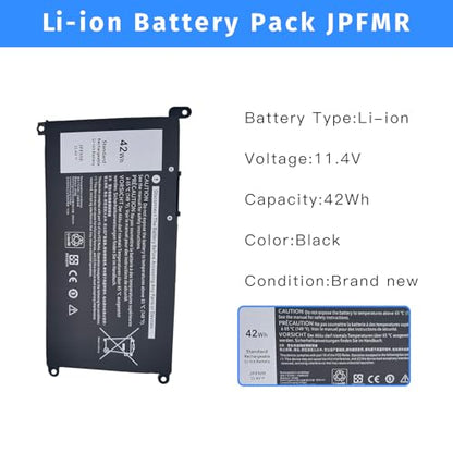 JPFMR Laptop Battery Replacement for Dell Chromebook 3100 3400 2-in-1 5488 5493 5593 P90F Series Notebook 0JPFMR 7MT0R 7MTOR 16DPH 7T0D3 07T0D3 DN33X RDNP5 65N6H [11.4V 42Wh]