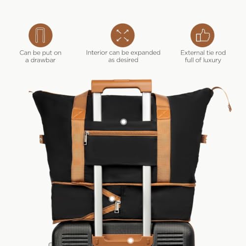 Cosbarn Carry On Luggage,3 Piece Carry On Suitcase,22x14x9 Airline Approved | Lightweight ABS Hardside Luggage, TSA-Approved Lock,Suitcases with Wheels,20Inch,Matching Duffle Bag,For Men&Women - color: Black, style: Carry on Luggage With Duffel Bag