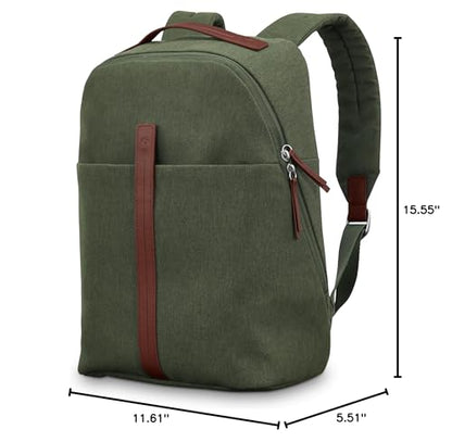 Samsonite Virtuosa Carry-On Travel Backpack with Padded Laptop Sleeve, Pine Green - color: Pine Green