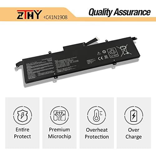 C41N1908 Laptop Battery Replacement for Asus ROG Zephyrus G14 GA401 GA401Q GA401II GA401IU GA401IV GA401IVC GA401IH GA401QC GA401QH GA401QM GA401QE GA401QEC ROG Studio Pro 14 PX401QM PX401IV C41PQ05 - size: 12.48*3.23*0.39 inch C41N1908