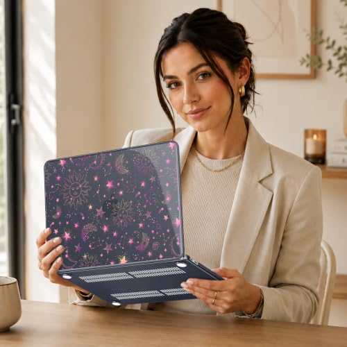 May Chen Compatible with MacBook Neo 13 inch Case 2026 Model A3404, Plastic Hard Shell,Keyboard Cover,Screen Protector,Dust Plug, for MacBook Neo 13" with A18 Pro Chip,Cosmic Galaxy - color: Cosmic Galaxy