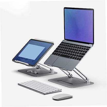 MERRYHAPY Aluminum Laptop Cooling Pad 2 Fans Strong Wind Quiet Laptop Cooler Ventilated Stand for 17.3 Inch Notebook