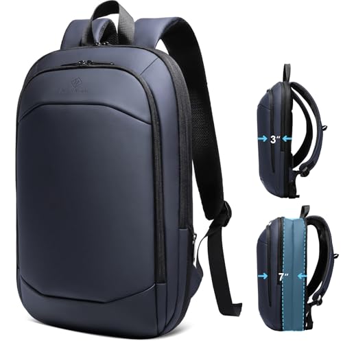 hk Business Backpack for Men, Slim Expandable Backpack for 15.6 Inch Laptop | Waterproof Travel College Backpacks, Anti-Theft Lightweight Large Work Computer Bag for Men Women-Blue - color: Blue, size: 15.6 Inch