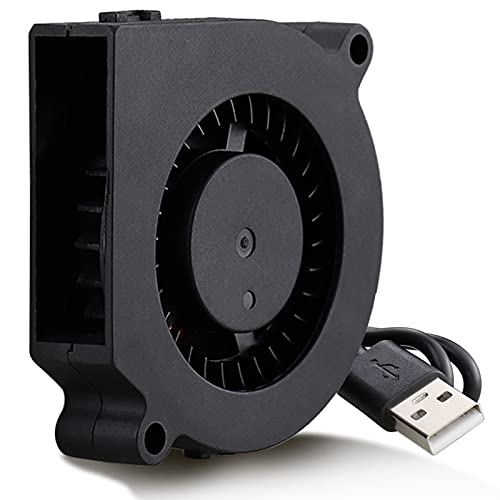 GDSTIME USB Blower Fan Small 60mm x 15mm, Quiet 3 Speeds, Adjustable Mini 5V Brushless DC Cooling Fans for Helmet Laptop 3D Printer Ventilaiton - size: 60mm x 15mm