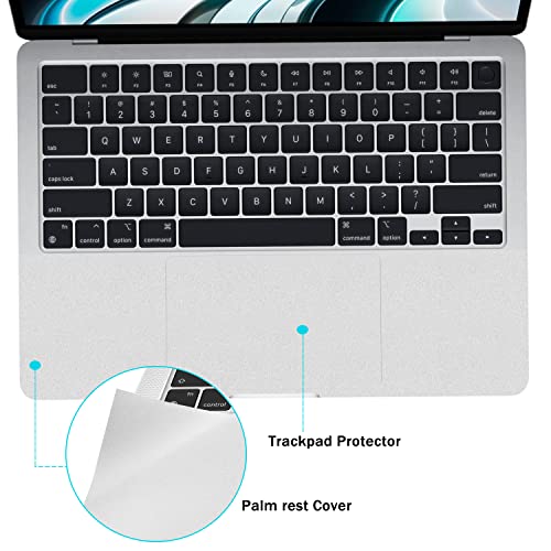 Palm Rest Skin for 2026-2022 MacBook Air 13.6" M5 M4 M3 M2 Chip Model A3449 A3240 A3113 A2681 Wrist Rest Protective Skin Cover (Silver) - color: MacBook Air 13.6（Silver）