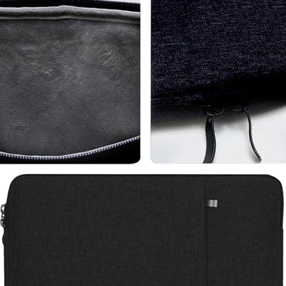 15.6 inch Laptop Cover Sleeve Case Waterproof Shockproof Protective Bag Handbags with Front Pocket for Notebook Black