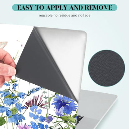 Laptop Skin Sticker Decal, 12" 13" 13.3" 14" 15" 15.4" 15.6 inch Universal Vinyl Notebook Skin Sticker Cover Art Protector Decal with Free 2 Wrist Pads, Beautiful Floral White - color: Beautiful Floral White
