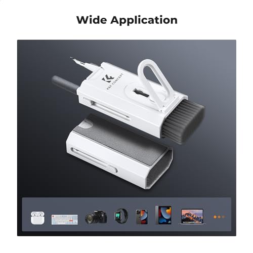K&F CONCEPT 8-in-1 Electronic Cleaning Kit for Keyboard Laptop Cleaner | Multifunctional Electronic Device Cleaning Tool, Easy to Clean and Remove Dirt，Multi-Device Compatible