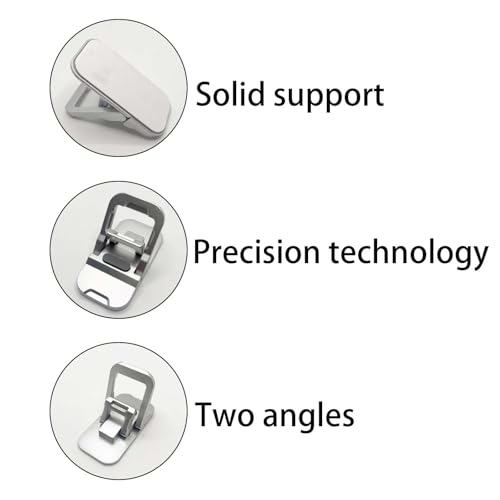 2 Pcs White Portable Keyboard Riser, Dual Tilt Angle Adjustment Foldable Laptop Stand, Self-Adhesive Mini Computer Stand for Desk/Most Keyboards - color: White
