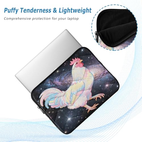 Fantasy Rooster Purple 13” Quilted Laptop Sleeve Case Soft Notebook Protector Bag Computer Carrying Case - color: Fantasy Rooster Purple, size: Medium