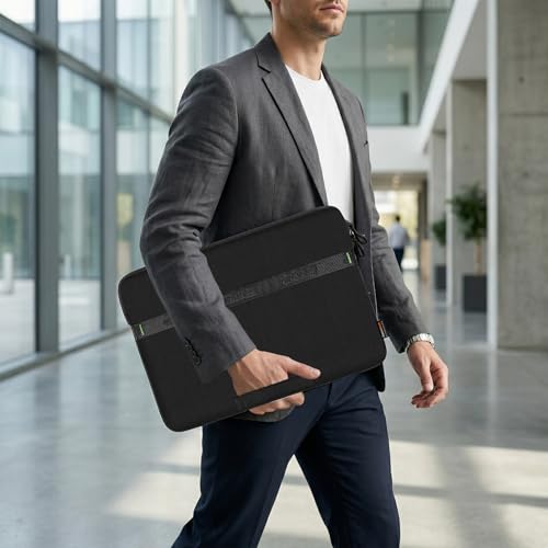 13.3-14 inch Laptop Sleeve Case Protective Briefcase Notebook Computer Bag | Waterproof Polyester, Fits Most Laptop Models, Shockproof Interior, Smooth Zippers, Slim Profile - color: Black, size: 14inch