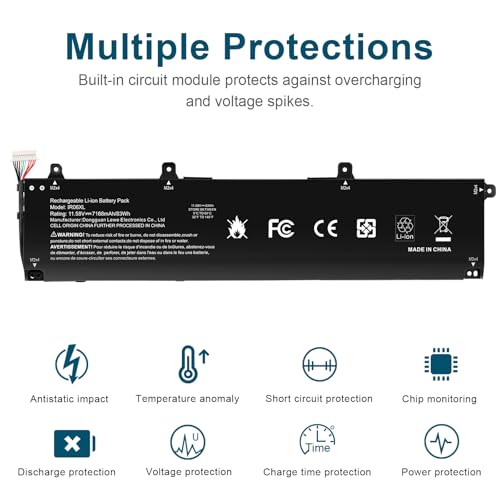 Futurebatt IR06XL M02029-005 Laptop Battery Replacement for HP ZBook Power G7 G8 G9 G10 Mobile Workstation ZBook Power G10 A Mobile Workstation Series IR06083XL M02029-005 TPN-DB0C M01523-2C2 - size: IR06XL 14.1 4.4 0.7 in
