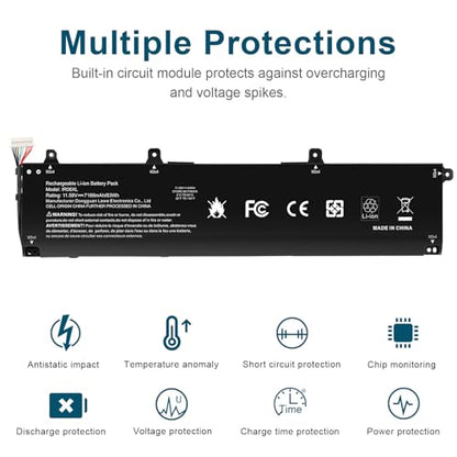 Futurebatt IR06XL M02029-005 Laptop Battery Replacement for HP ZBook Power G7 G8 G9 G10 Mobile Workstation ZBook Power G10 A Mobile Workstation Series IR06083XL M02029-005 TPN-DB0C M01523-2C2 - size: IR06XL 14.1 4.4 0.7 in