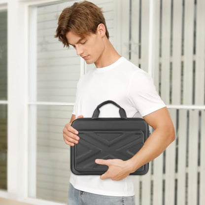 MOSISO Hard Laptop Case 18-18.5 inch, Shockproof Laptop Sleeve with Handle | Compatible with ASUS Gaming Monitor HP Dell Lenovo Notebook, Waterproof EVA Carrying Case Computer Bag with Pocket&Belt,Black - color: Black, size: 18.5 inch