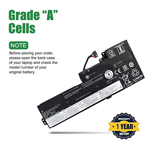 01AV489 Laptop Battery Replacement for Lenovo ThinkPad T470 T480 A475 A485 TP25 Series Notebook SB10K97577 01AV419 SB10K97576 01AV421 SB10K97578 01AV420 Black 11.4V 24Wh 2100mAh