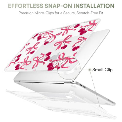 Compatible with MacBook Neo 13 inch (2026 Release A3404) (A18 Pro) with Liquid Retina Display, Printed Slim Protective Case with Screen Protector & Keybaord Cover, Red Cherries - color: Red cherries