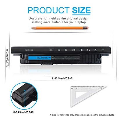 40Wh XCMRD 14.8V Battery for Dell Inspiron 15 3000 Series 3542 3543 3521 3537 3531 3541 17 3721 3737 15R 5537 5521 17R 5737 5721 14 3421 3437 3443 14R 5421 Latitude 3540 3440 P28F P40F FW1MN 4WY7C - size: 40Wh XCMRD 14.8V