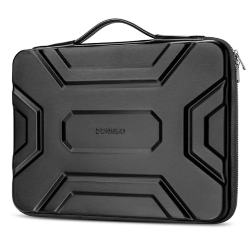 DOMISO 13 inch Laptop Sleeve with Handle, Shockproof & Waterproof EVA Protective Laptop case, Laptop Sleeves for 13-13.3-inch Laptops / 13.3-inch HP, Dell, ASUS, Lenovo Laptops, Black - color: Black, size: 13 inch