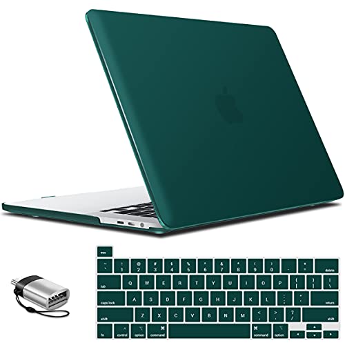 IBENZER Compatible with MacBook Pro 16 Inch Case A2141 Release 2020 2019, Hard Shell Case with Keyboard Cover & Type C Adapter for Old Version Mac Pro 16’’, Quetzal Green, T16QUGN+1TC - color: Quetzal Green, size: For Macbook Pro 16" 2019 2020 A2141