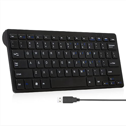 CUQI Mini Keyboard, Small Wired 78 Silent Scissor Keys, USB Interface Compact Keyboard for Android, iOS, Windows PC, Laptop, Raspberry Pi, Windows 10/8/7