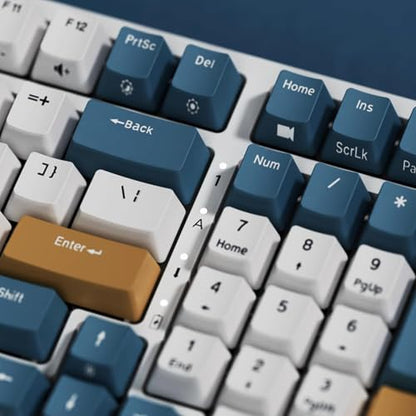 RK ROYAL KLUDGE RK98 Wireless Mechanical Keyboard, Triple Mode 2.4G/BT5.1/USB-C Custom Switches Keyboard with Number Pad, Pre-lubed Linear Switches RGB Backlit Gaming Keyboard, Software Support - color: White, size: Hot Swap Red Switch