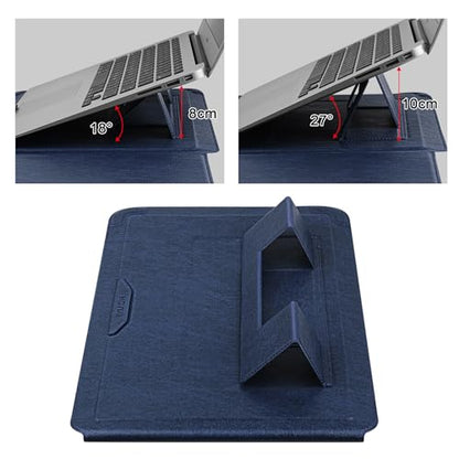 HoYiXi 13.3 Inch Laptop Sleeve Case with Stand - Compatible with MacBook Neo 2026/MacBook Air/Pro 13 (M4/M3/M2/M1 2020-2025), Surface Pro 8 2021, iPad Pro 12.9 & 13-13.3" Dell Acer Laptops,Blue - color: Blue, size: 13-13.3'' laptop